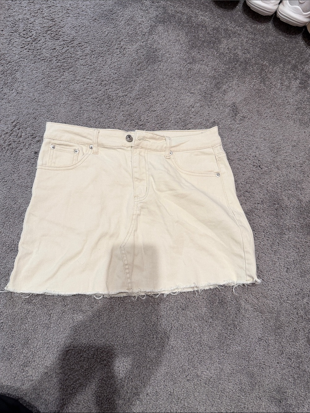 White Fox Mini White denim skirt